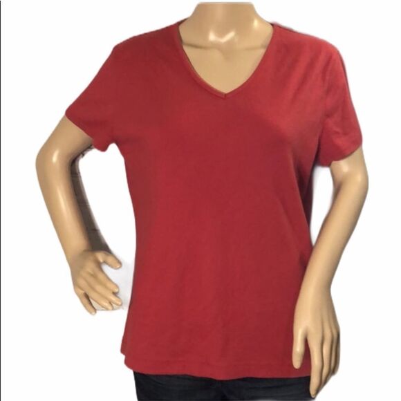 Sonoma Tops - Sonoma Red 100% Cotton Plain Womens Tee L